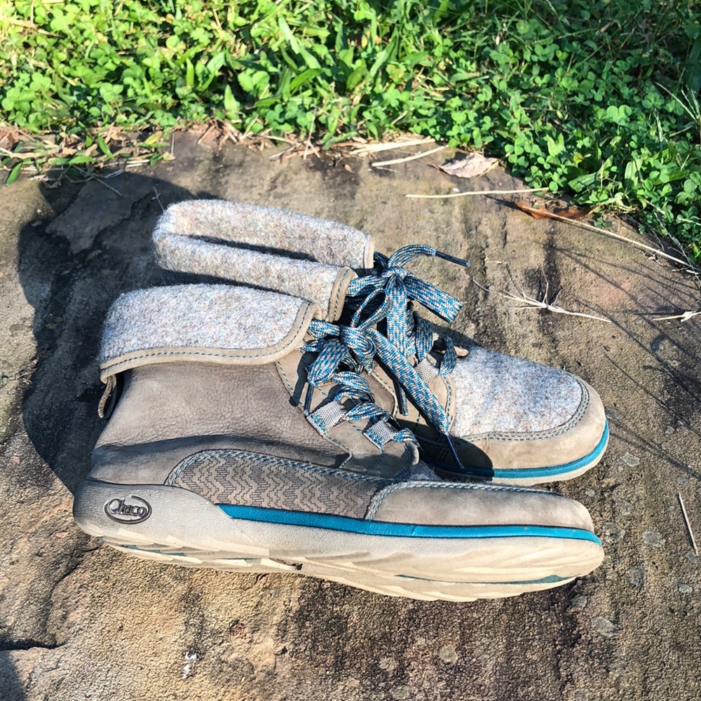 Chaco Barbary Boots in Tan and Teal